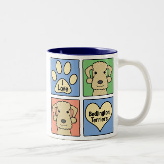 I Liebe Bedlington Terrier Zweifarbige Tasse