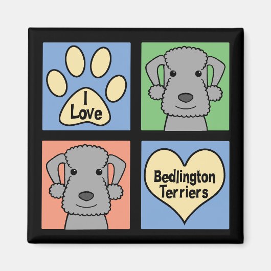 I Liebe Bedlington Terriers Magnet (Vorne)
