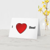 I Liebe Beef Karte (Gelbe Blume)