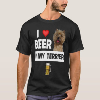 I Liebe Beer and My Cairn Terrier Dog Mama Vater D T-Shirt
