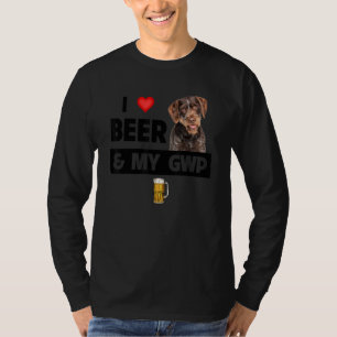 I Liebe Beer and My Gwp Mama Vater Deutsches Draht T-Shirt