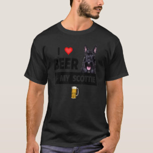 I Liebe Beer and My Scottie Mama Vater Scottish Te T-Shirt