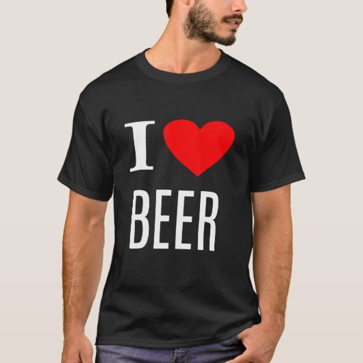 I Liebe Beer - Bier T-Shirt (Vorderseite)