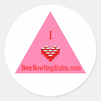 I Liebe Beer Bowling Rules.com Runder Aufkleber