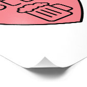 I Liebe Beer Heart Fotodruck (Ecke)