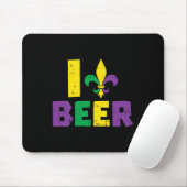 I Liebe Beer Jester Hat Drink Team Fun Mardi Gra Mousepad (Mit Mouse)
