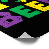 I Liebe Beer Jester Hat Drink Team Fun Mardi Gra Poster (Ecke)