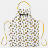 I Liebe Beer Mustache und Prätzel Mustername Schürze (Vorderseite)