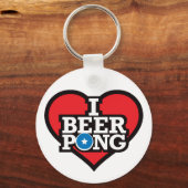 I Liebe Beer Pong - Red Schlüsselanhänger (Vorderseite)