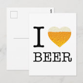 I Liebe Beer Postkarte (Vorne/Hinten)