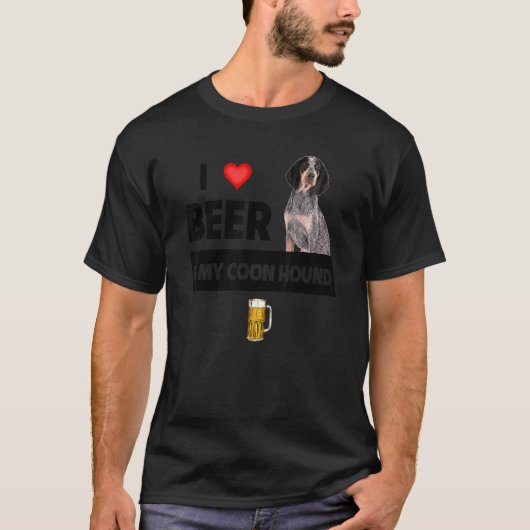 I Liebe Beer und mein  Mama Vater Jagd Hund D T-Shirt (Vorderseite)