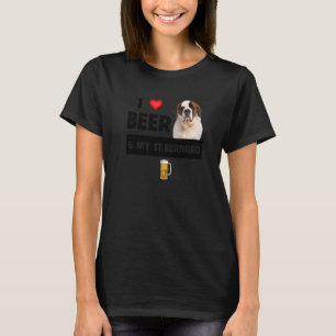 I Liebe Beer und mein St. Bernard Mama Vater Hund T-Shirt