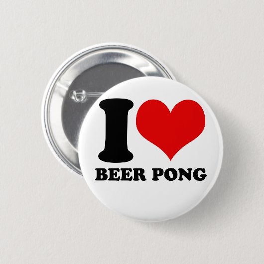 I Liebe beerpong Button (Vorne & Hinten)