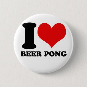I Liebe beerpong Button