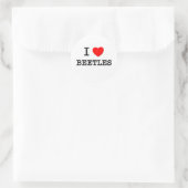 I LIEBE BEETLES RUNDER AUFKLEBER (Tasche)