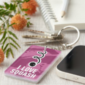 i Liebe beim Squash-Schlüsselanhänger mit Kugeldru Schlüsselanhänger (Vorderseite rechts)