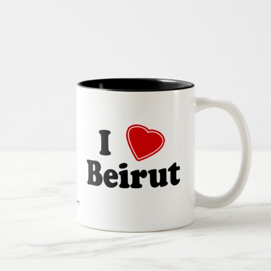 I Liebe Beirut Zweifarbige Tasse (Rechts)