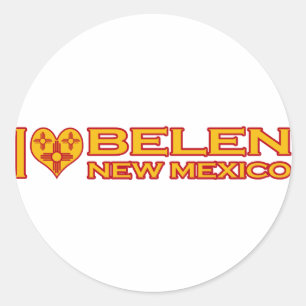 I Liebe Belen, NM Runder Aufkleber