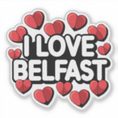 I Liebe Belfast Aufkleber (Vorderseite)