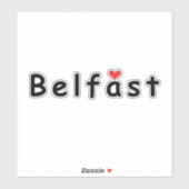 I Liebe Belfast Aufkleber (Blatt)