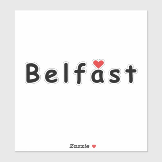 I Liebe Belfast Aufkleber (Blatt)