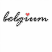 I Liebe Belgien Aufkleber (Vorderseite)