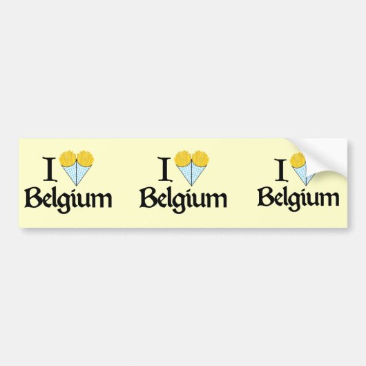 I Liebe Belgien Autoaufkleber (Vorne)