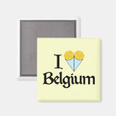 I Liebe Belgien Magnet (Vorderseite/Rückseite)
