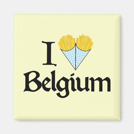 I Liebe Belgien Magnet (Vorne)