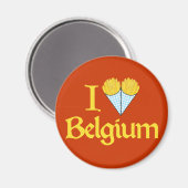 I Liebe Belgien Magnet (Vorderseite/Rückseite)