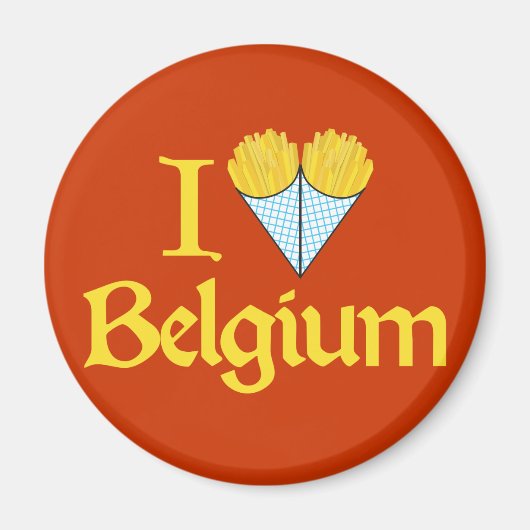 I Liebe Belgien Magnet (Vorne)