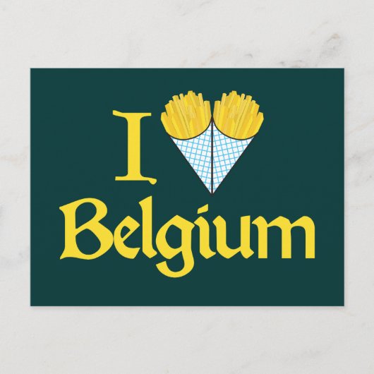 I Liebe Belgien Postkarte (Vorderseite)