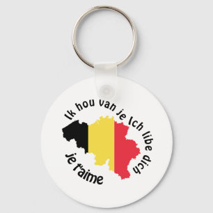 I Liebe Belgien Schlüsselanhänger