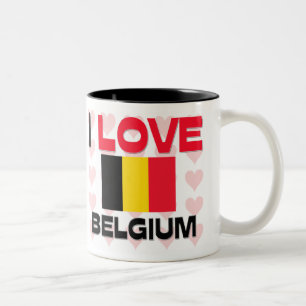 I Liebe Belgien Zweifarbige Tasse