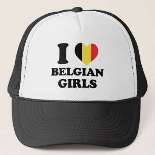 I Liebe belgische Girls Truckerkappe