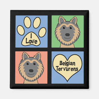 I Liebe Belgische Tervurens Magnet