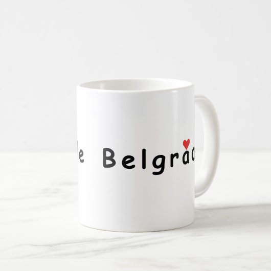 I Liebe Belgrad Kaffeetasse (VorderseiteRechts)
