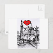I Liebe Belgrad Postkarte (Vorne/Hinten)