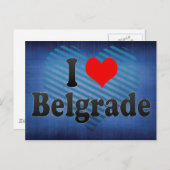 I Liebe Belgrad, Serbien Postkarte (Vorne/Hinten)