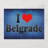 I Liebe Belgrad, Serbien Postkarte (Vorderseite)