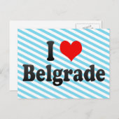 I Liebe Belgrad, Serbien Postkarte (Vorne/Hinten)