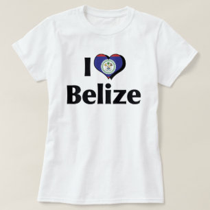I Liebe Belize-Flagge T-Shirt