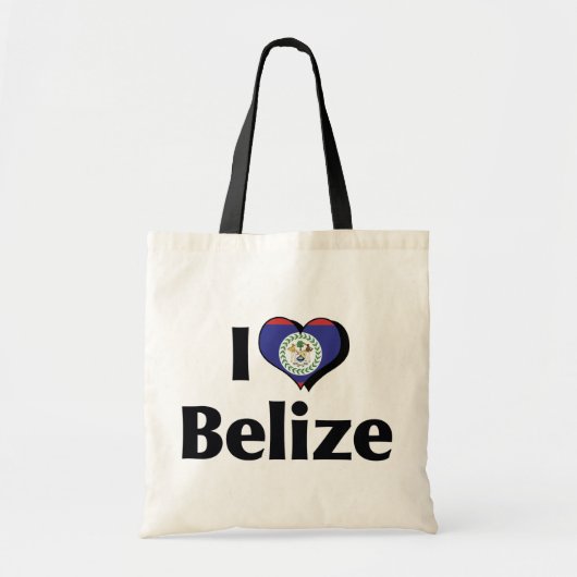 I Liebe Belize-Flagge Tragetasche (Vorne)