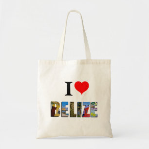I Liebe-Belize-Herz-tropische Strand-Reise-Fotos Tragetasche