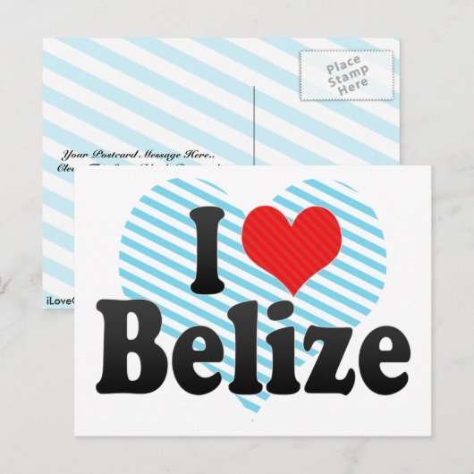 I Liebe Belize Postkarte (Vorne/Hinten)