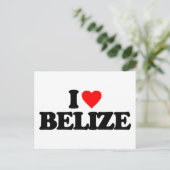 I LIEBE BELIZE POSTKARTE (Stehend Vorderseite)