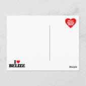 I LIEBE BELIZE POSTKARTE (Rückseite)