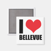 I Liebe Bellevue Magnet (Vorderseite/Rückseite)