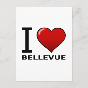 I LIEBE BELLEVUE, WA - WASHINGTON POSTKARTE