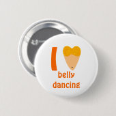 I Liebe Bellydancing Tänzer-Torso (i-Herz) Button (Vorne & Hinten)